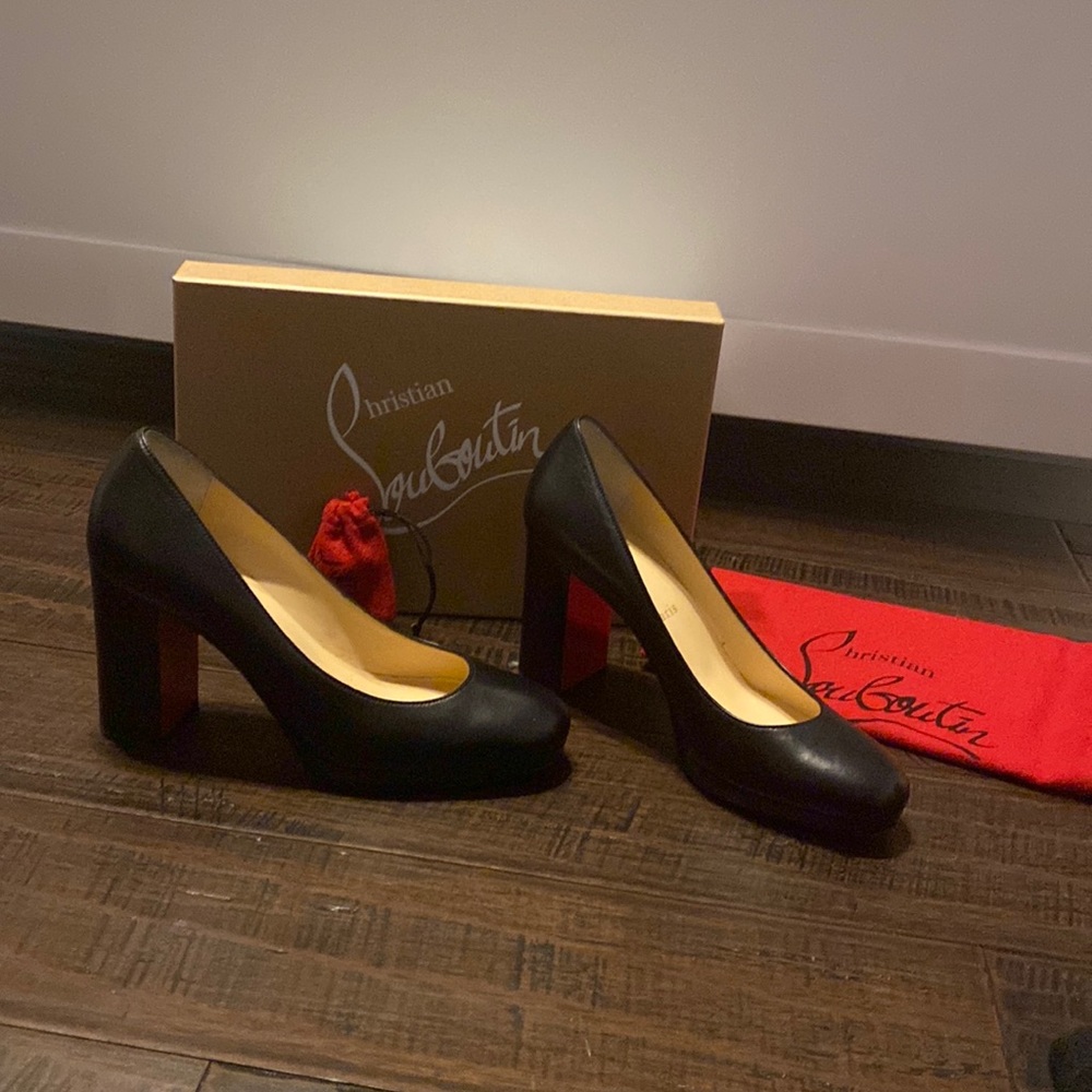 BNIB Christian Louboutin block heels